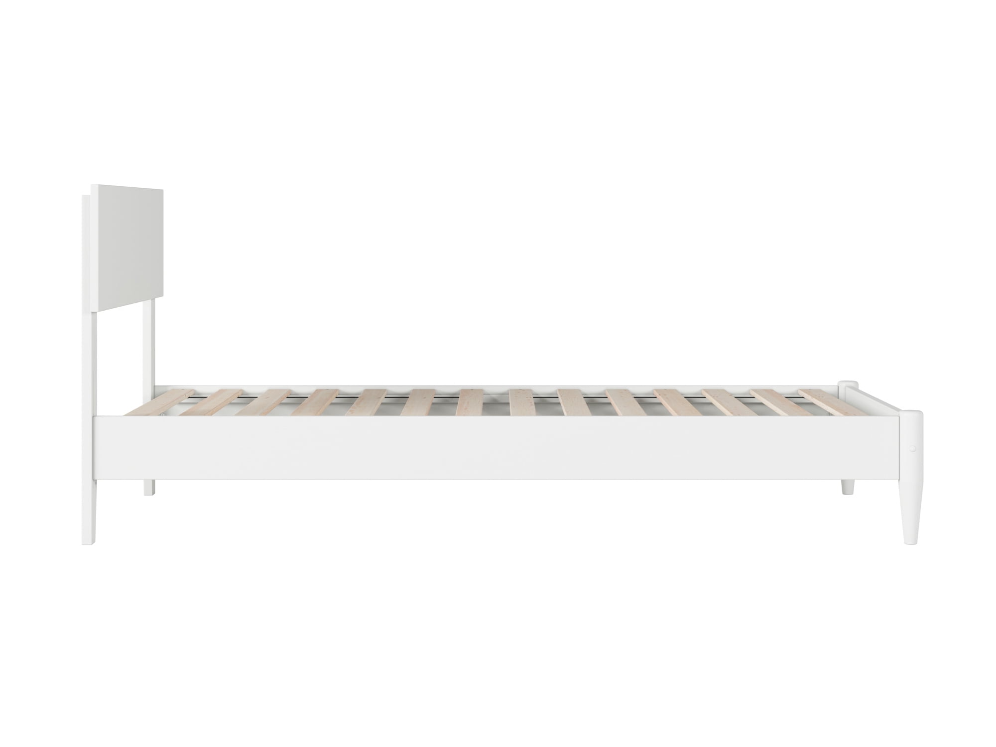 AFI Aria Twin Modern Solid Wood Low Profile Platform Bed, White