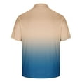 thumbnail image 5 of Mens Gradients Tshirts Button Collar Polo Shirts Men Short Sleeve Pullover Top Summer Clothing, 5 of 5