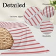 thumbnail image 3 of Red Striped Pillow Covers 16"x24", Red White Stripes Farmhouse Soft Brushed Microfiber Breathable Throw Pillow Covers, Decorative Pillowcase with Zipper for Couch Sofa Bedroom Living Room, 3 of 9