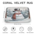 thumbnail image 2 of Cute Snowman Design Bathroom Rug - 16x24 inches, Plush Coral Fleece, Non-Slip Backing, Ideal for Winter Vibes in Bathroom or Kitchen, 2 of 8