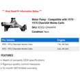 thumbnail image 2 of Water Pump - Compatible with 1970 - 1975 Chevy Monte Carlo 1971 1972 1973 1974, 2 of 2
