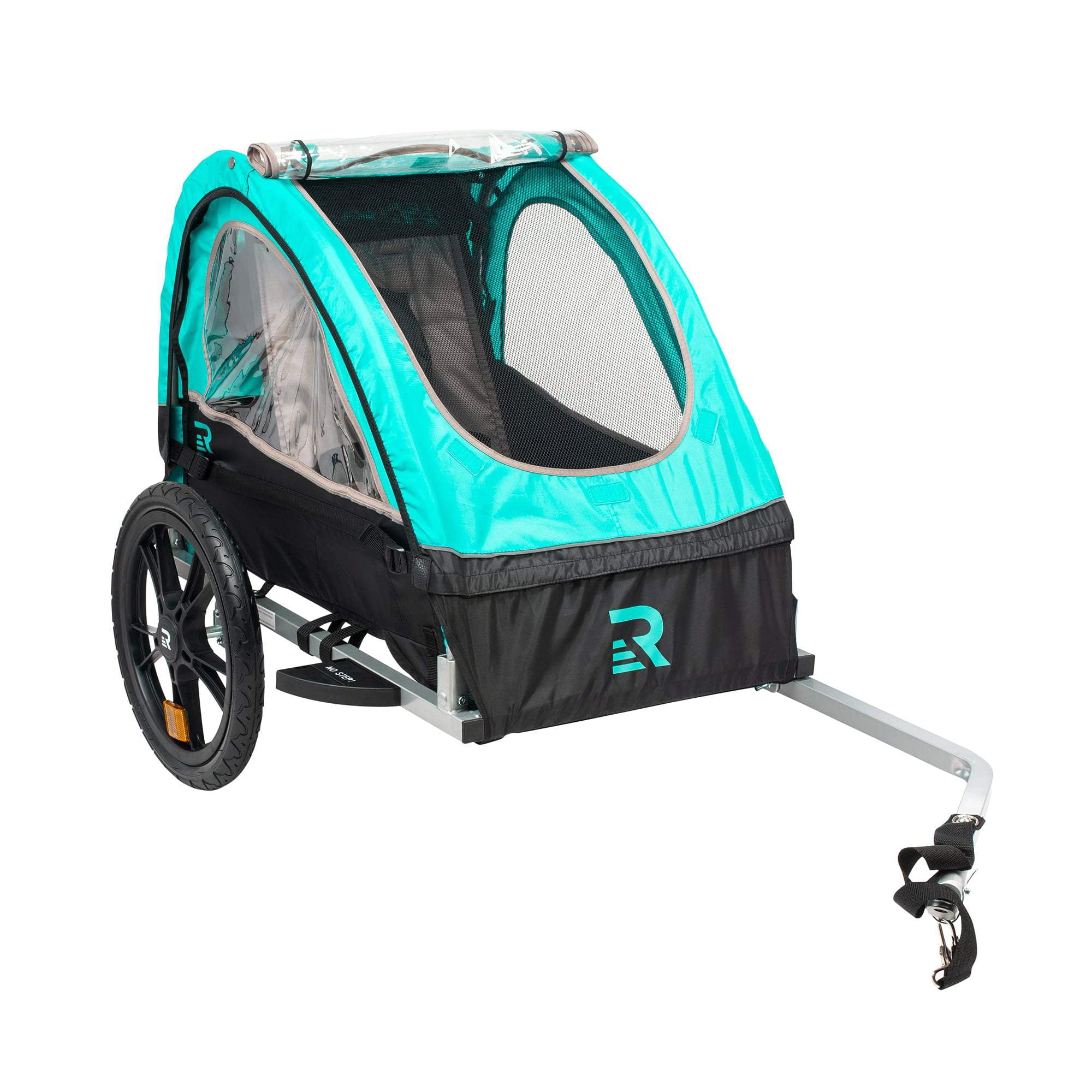 CPSC Approved Safety reflectors Retrospec Rover Kids Bicycle Trailer Single and Double Passenger Children’s Foldable Tow Behind Bike Trailer with 16 Wheels and Rear Storage Compartment 