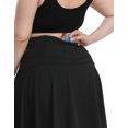 thumbnail image 5 of HDE Women's Plus Size Tennis Skort Pleated Skirt with Shorts Black 1X, 5 of 6