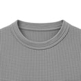 thumbnail image 5 of Bxsruta Mens Long Sleeve Crewneck Shirt Waffle Knit Front Pocket Casual Tee Vacation Beach Top, 5 of 6