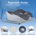 thumbnail image 5 of Seat Cushion for Office Chair, Car Seat, Memory Foam Cushion Ergonomic Seat Cushion Butt Pillow with Adjustable Strap&Washable Cover, Coccyx Cushion for Sciatica, Hip, Tailbone Pain Relief, Gray, 5 of 7