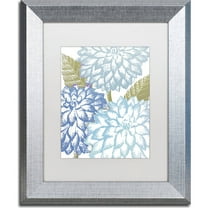 Trademark Fine Art "Sea Dahlias I" Canvas Art by Color Bakery, White Matte, Silver Frame