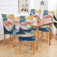thumbnail image 2 of Yayeee 4 Pack Dining Chair Covers Stretch Parson Chairs Slipcovers Seat Protector, Goldfish Bowl, 2 of 6