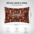 thumbnail image 5 of Pofeuu Warm Plants and Mushrooms Print Satin Pillowcase for Hair and Skin Pillow Cases, Silk Pillow Cases, Soft Cooling Pillow Covers, 20x30 Inches（Pillow core not included）, 5 of 7