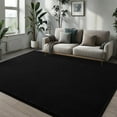 thumbnail image 6 of Arogan Soft Low Pile Rug Modern Area Rugs for Bedroom Living Room,Suitable for Boys Girls Teenagers and Adults with Super Soft Touch ,Black ,4' x 6', 6 of 8