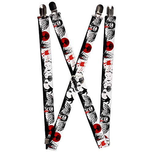 Buckle-Down Men's Suspender-Horror, Multicolor, One Size