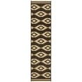 thumbnail image 2 of SAFAVIEH Beach House Vasiliki Geometric Indoor/Outdoor Runner Rug, Creme/Brown, 2'2" x 8', 2 of 7
