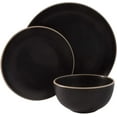 thumbnail image 3 of Gibson Home Remi 12pc Dinnerware Set - Black, 3 of 5