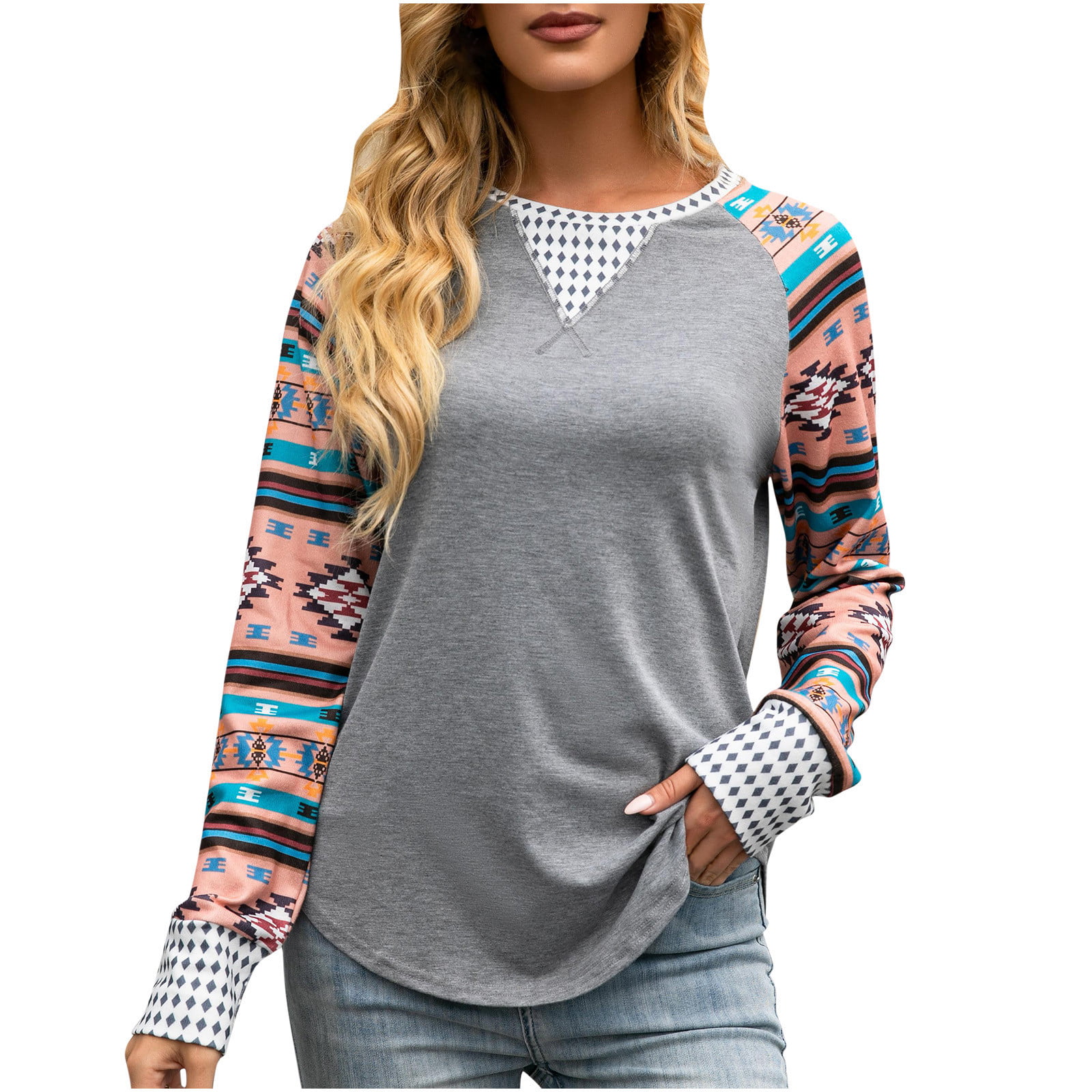QIUUE Women Comfy Scarf Collar Sweatshirt Long Sleeve Leopard Patchwork T-Shirt Tops Ladies Blouse Pullover Casual Tunic S-XL 
