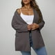 thumbnail image 5 of Ropa de trabajo,Blazer informal para mujer, liso, con botones en la parte delantera, manga larga y bolsillos, poliéster, para el trabajo o el hogar, sopatenor, 5 of 9