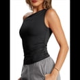 thumbnail image 3 of Tops de Verano con Hombros Descubiertos para Mujer, Camisetas para Salir, Top Corto Sin Mangas, Ropa de Moda, Conjuntos de 2025 Negro XL, 3 of 9