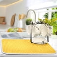 thumbnail image 5 of FREEAMG Bee Honeycomb Hexagon Dish Drying Mat for Kitchen Counter 18 x 24 inch , Microfiber Multi-Purpose Counter Rack Sink Drainer Pad, 5 of 7