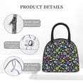 thumbnail image 4 of Daiia Watercolor Meadow Flowers Pattern Lunch Bag , Insulated Lunch Box, Small Leakproof Cooler Food Lunch Containers Reusable High Capacity Lunch Tote Bags-One Size, 4 of 6