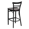 thumbnail image 3 of Pemberly Row 29" Black Back Metal Bar Stool in Mahogany, 3 of 6