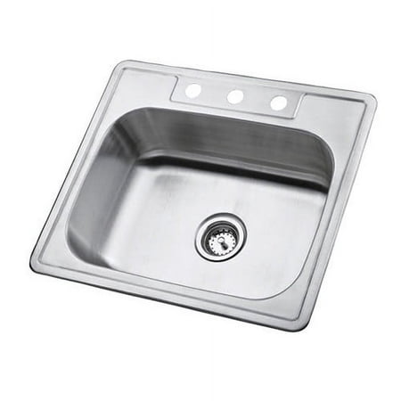 Kingston Brass Studio 22   L x 25   W Gourmetier Self Rimming Single Bowl Kitchen Sink