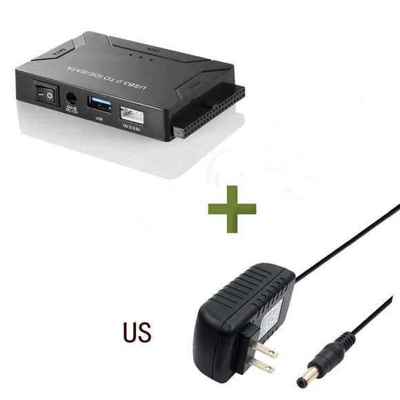 Cagogo USB to IDE Adapter, USB 3.0 to IDE Hard Drive Converter for 2.5 3.5 Inch HDD SSD, External Hard Drive Enclosure Cable Kit for Data Recovery, Plug and Play Hard Drive Reader for Laptop