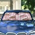 thumbnail image 4 of Yayeee Car Windshield Sun Shade Universal Fit Front Visor Protector, Pink Gingerbread Houses, 4 of 8