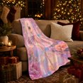 thumbnail image 3 of Ballet Dancer Fantasy Floral Illustration, Festive Holiday Scene, Warm Flannel Blanket for Sunroom and Reading Nook, Art Lovers Valentine's Day Gift, Fantasy Home Decor, 3 of 9