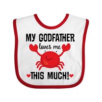 Inktastic Godson My Godfather Loves Me Boys or Girls Baby Bib