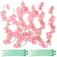 thumbnail image 1 of 1.8M Artificial Cherry Blossom 2pcs Wall Hanging Cherry Vine String Fake, 1 of 7