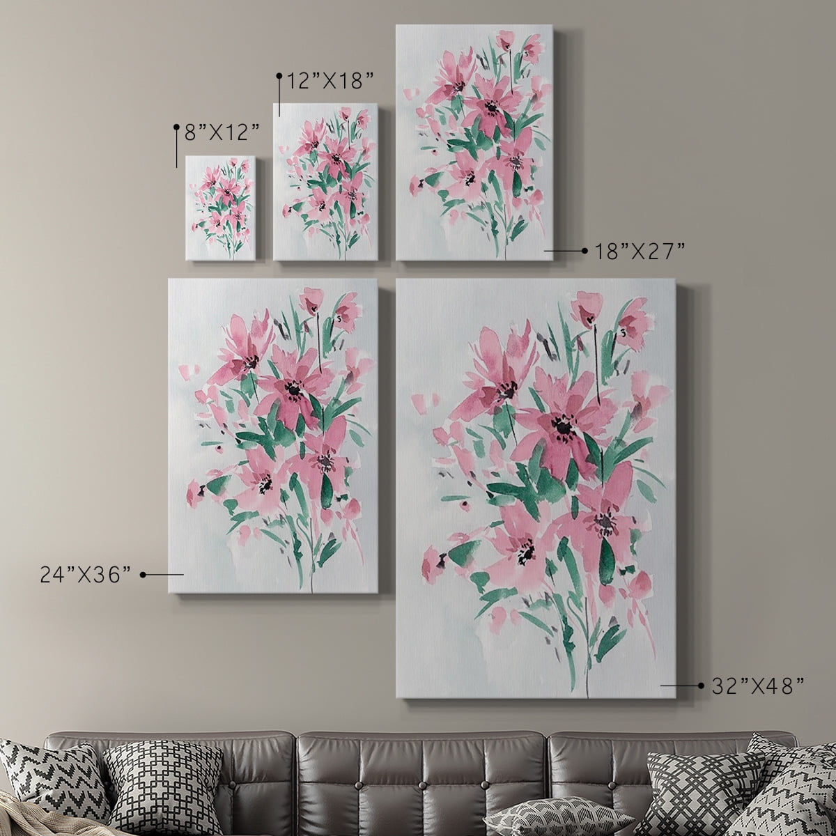 Posy Blooms III Premium Gallery Wrapped Canvas - Ready to Hang