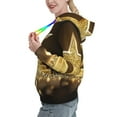 thumbnail image 2 of Haiem Golden Glitter And Light for Women's Fashion Hoodies & Sweatshirts with Kangaroo Pocket,Hooded Sweatshirt with Eye-catching Drawstrings-Small, 2 of 7