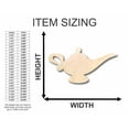 thumbnail image 2 of Unfinished Wood Genie's Lamp Shape - Craft - up to 46" DIY 5" / 1/8", 2 of 3