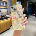 thumbnail image 6 of Phone Case for Women/Girls, Cute Oil Painting Butterfly Phone Case with Colorful Diamonds Compatible with iPhone 11, Butterflies, 6 of 7