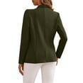 thumbnail image 4 of BangWanChi Women's Solid Color Blazers Bussiness Fashion Long-Sleeved Cardigan Jacket Top Blazer, 4 of 5