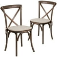 thumbnail image 2 of Flash Furniture 2 Pk. HERCULES Series Early American Cross Back Chair with Cushion, 2 of 14