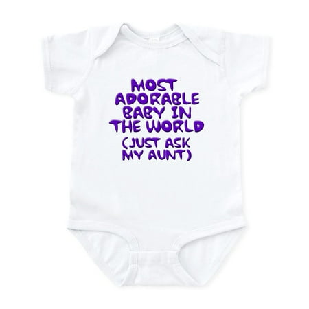 

CafePress - Most Adorable Baby In The World Infant Bodysuit - Baby Light Bodysuit Size Newborn - 24 Months