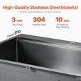 thumbnail image 3 of VEVOR 33" Kitchen Sink Top Mount Single Bowl Drop-In Basin Stainless Steel Black, 3 of 9