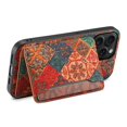 thumbnail image 5 of for Samsung Galaxy A54 (5G) Cork Wood Phone Case Retro Colorful Flower Floral Printed Back Cover, Multiple Magnetic Folio Flip ID Credit Card Holder Slot, Kickstand Support, 5 of 7