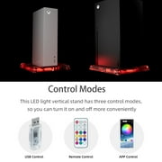 Cooling Stand for Xbox Series X/S with RGB Light,12 Colors 300 Effects,Console Accessories