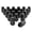 black, variant on M12x1.5 Lug Nuts Set for 2006-2020 Fusion, 2006-2019 Focus, 2001-2019 Escape, 1.38 in Tall Acorn Bulge Aftermarket Wheel Lug Nut - Chrome Finish, 3/4 Hex, 60 Degree Conical Seat, 20 PCS, Sliver