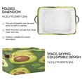 thumbnail image 3 of Cartoon Fruit Cute Avocados Leaves Square Storage Bins with Handles Collapsible Containing Box 1 Pack, 3 of 9