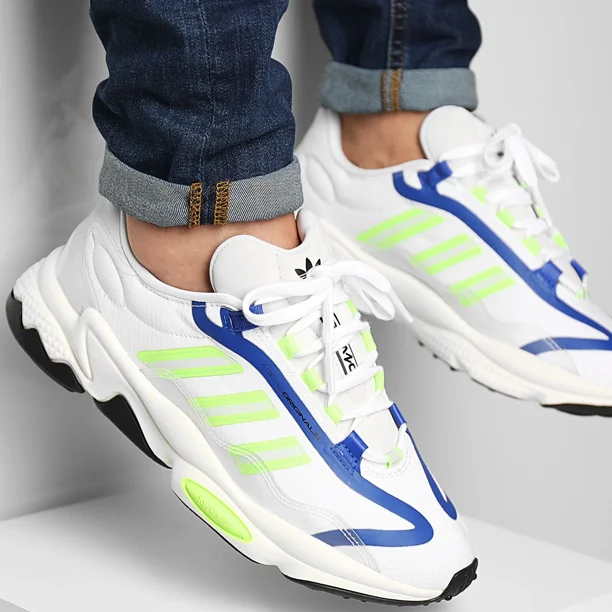 Adi-das Originals Ozweego Trainers White Green GZ9178 Shoes UK 9.5 EUR 44