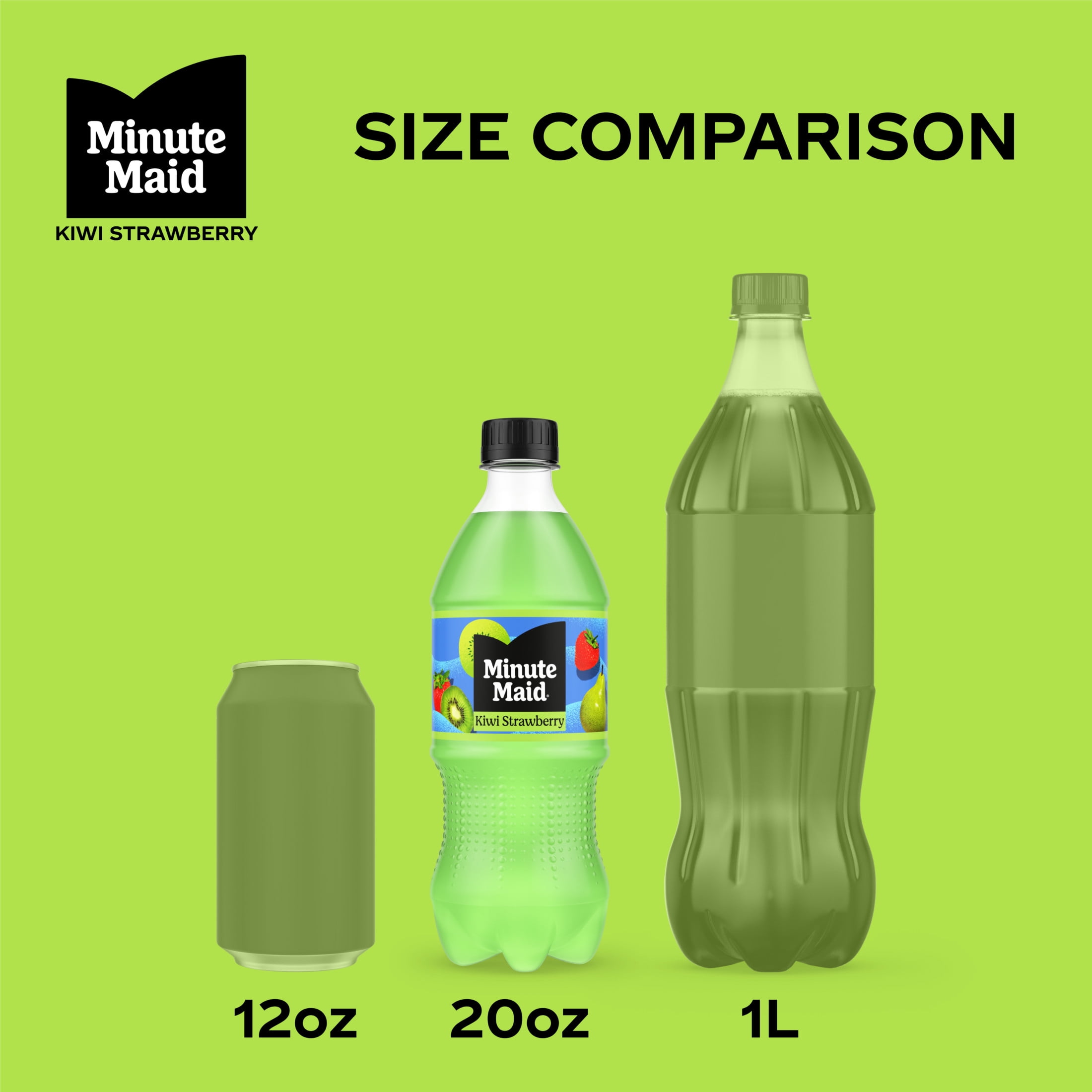 (5 pack) Minute Maid Kiwi Strawberry Juice Drink Bottle, 20 fl oz
