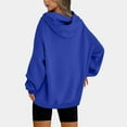 thumbnail image 4 of IROINNID Deals Sweatshirt for Women Fall Winter Casual Long Sleeve Pullover Solid Basic Hoodie Warm Loose Fit Pullover Sweatshirt,Blue, 4 of 7