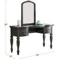 thumbnail image 3 of Contemporary Bedroom Vanity In Antique Grey With Wooden Drawers And Included Stool Classic Oak Wood Mirror Storage - Vintage, 3 of 4
