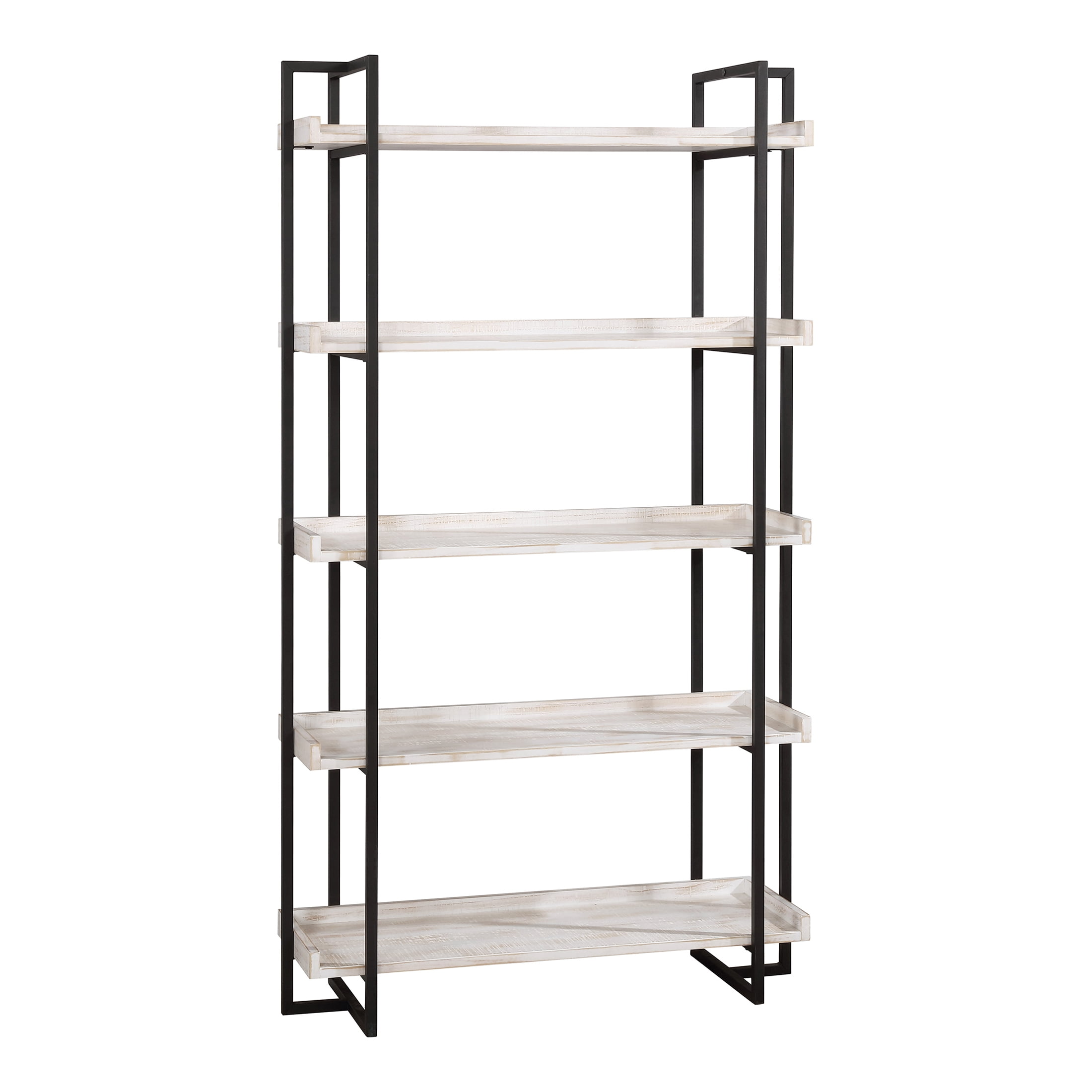 Furniture of America Sohl 5-Shelf Bookcase, Antique White