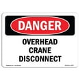 thumbnail image 1 of SignMission OS-DS-A-1218-L-2077 12 x 18 Po Panneau de Signalisation de Danger OSHA - Pont Roulant Débrancher, 1 of 1