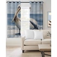 thumbnail image 3 of Blackout Curtains for Bedroom, Coastal Pelican Room Darkening Window Drapes for Living Room, Modernism Art Oil Painting Birds Thermal Insulated Grommet Curtains, 42x54 inch, 2 Panels, 3 of 9