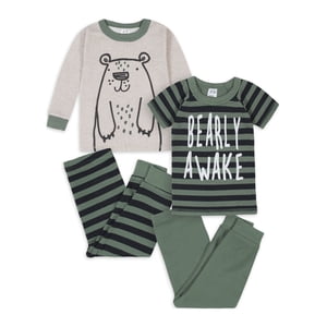 Gerber Toddler Snug Fit Cotton Pajama Set, 4-Piece