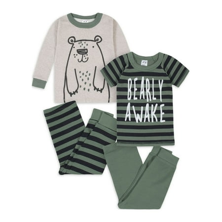 Gerber Baby & Toddler Boys Snug Fit Cotton Pajamas, 4-Piece