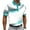 #B Light Blue, variant on Alkepwun T-Shirts for Man Geometric Print Short Sleeve Collared 3-Button Collar Formal Shirt Lightweight Comfortable Breathable Golf Tops